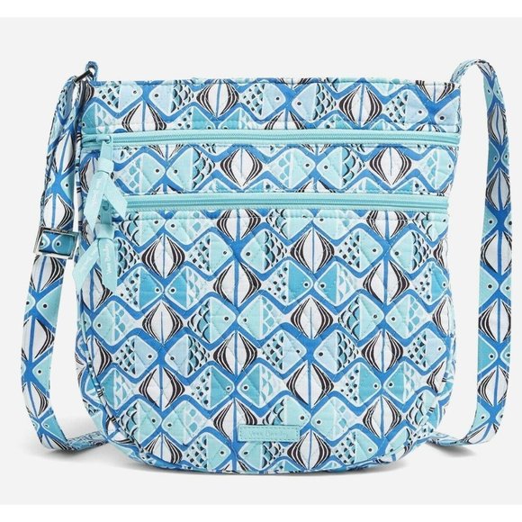 NWT Vera Bradley Trio Zip Hipseter - Go Fish Blue - Picture 1 of 7